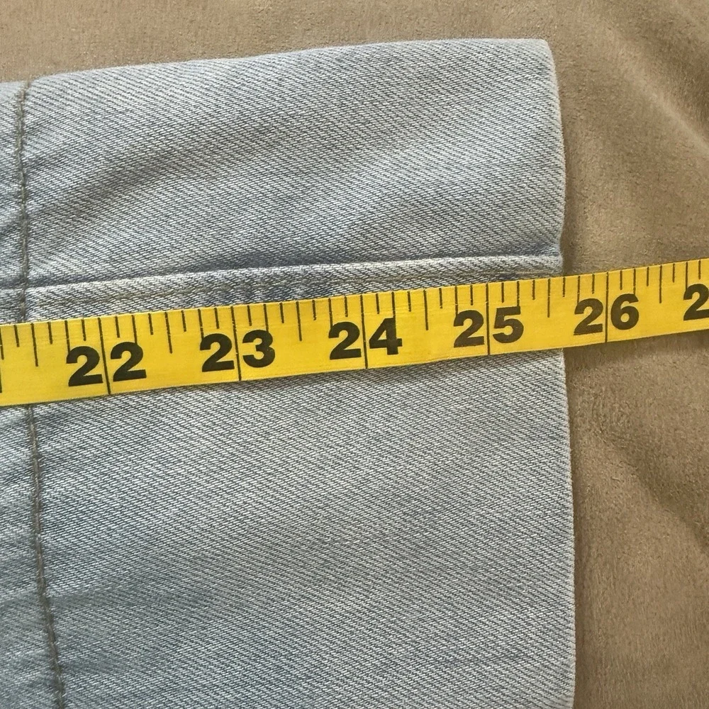 Ankle Palazzo Jeans Women 36 Fits‎ 26x25.5 Denim Cotton Wide Leg Festival Boho